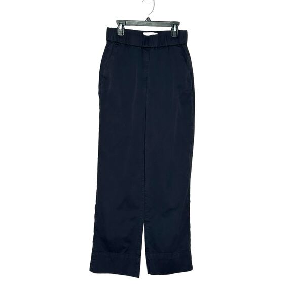 Everlane black straight wider legs  pull on pants size 0 - Picture 5 of 10